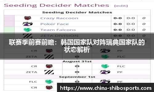 联赛季前赛前瞻:韩国国家队对阵瑞典国家队的状态解析