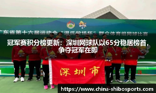 冠军赛积分榜更新:深圳网球队以65分稳居榜首,争夺冠军在即